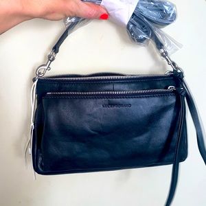 Genuine leather Lucky Brand over the shoulder purse with tags